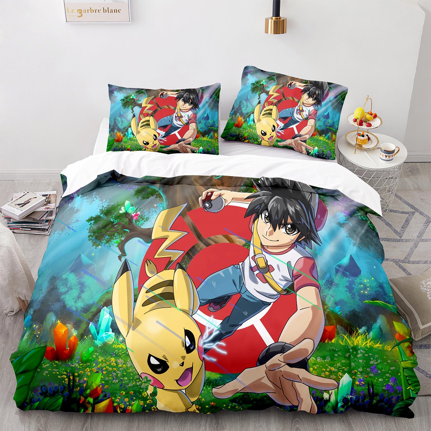 Cutom Duvet Cover Set Pattern Chic Comforter Cover King Size for Teens Adults Bedding Set with Pillowcases  PKQ3031