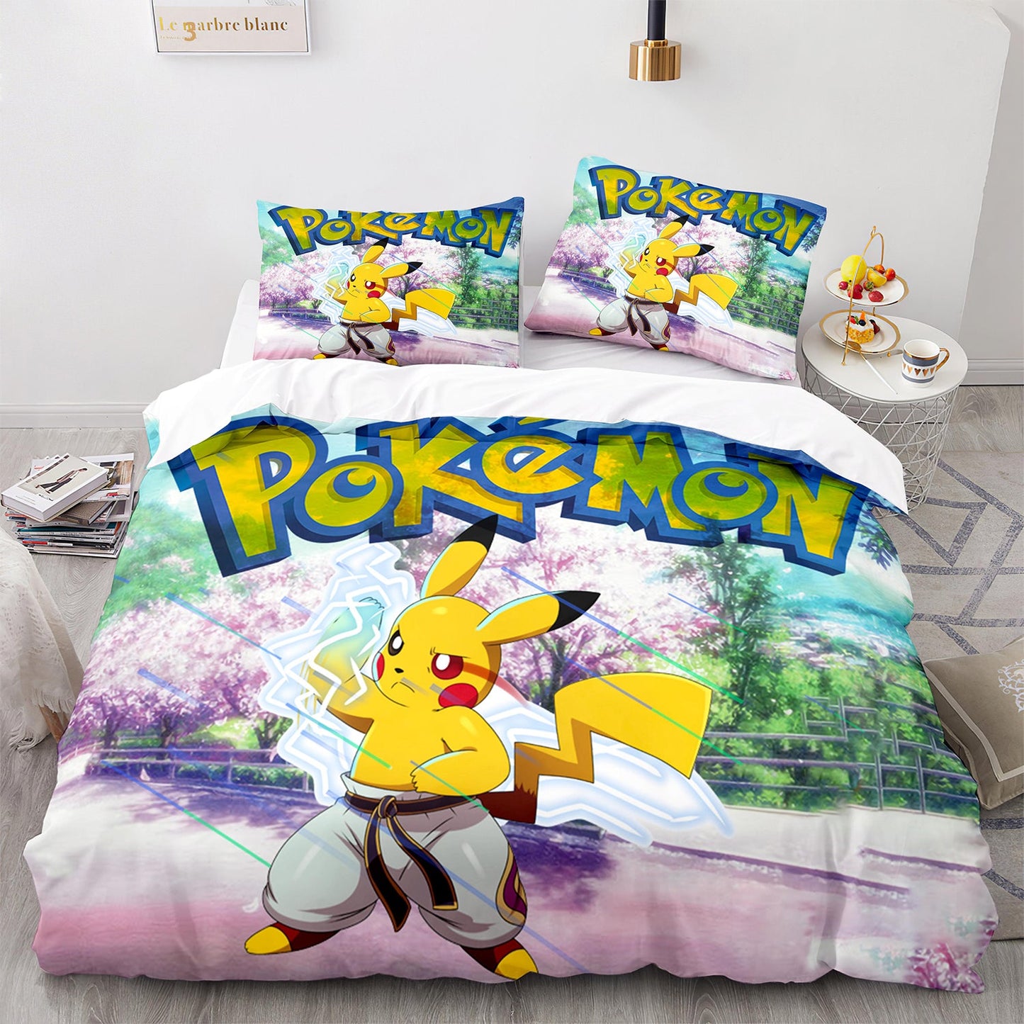Cutom Duvet Cover Set Pattern Chic Comforter Cover King Size for Teens Adults Bedding Set with Pillowcases  PKQ3034