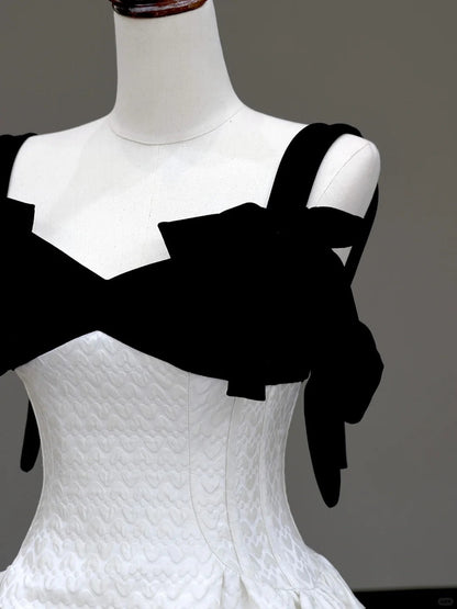 Girlhomeshops -Black elegant classic Hepburn style long satin prom dress evening dress party dress gh5121