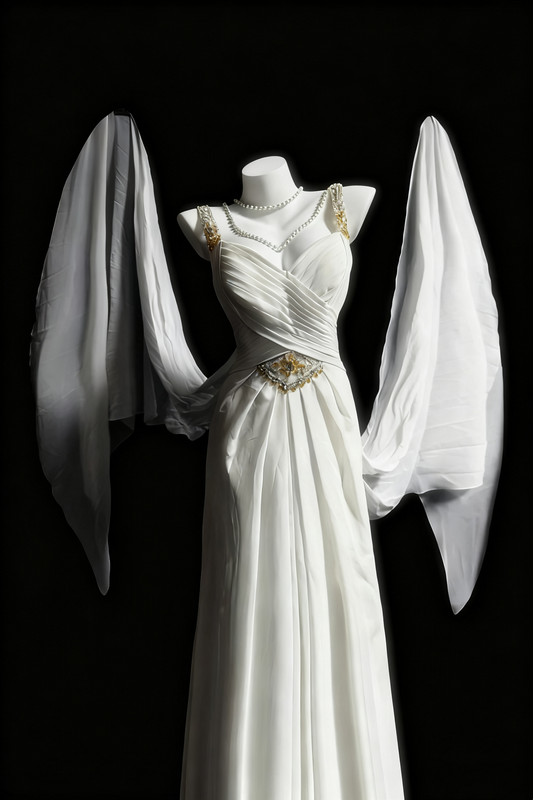 girlhomeshops-White Elegant Long Tulle Wedding Dress For Brides gh6284