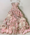 Glamorous Pink 3D Floral Strapless Beaded Sweetheart Ruffled Tulle Sweet 15 Quinceanera Ball Gown TP5491