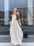 New Fashion Beige Design Beach Holiday A-line Halter Dress TP3310
