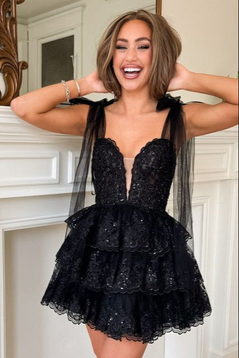 White A-Line Short Homecoming Dress with Sequins