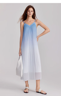 Simple Gradient Color Design Beach Holiday A-line Spaghetti Strap Dress TP3317