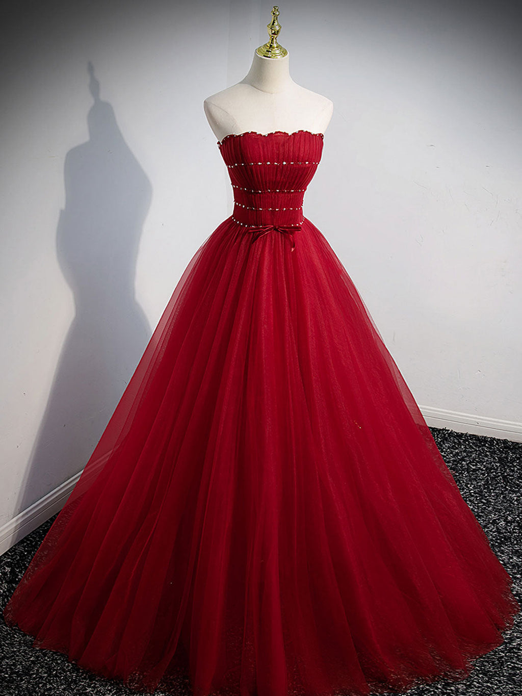 Long Tulle Prom Dresses Princess Puffed Sleeves Evening Gowns Elegant