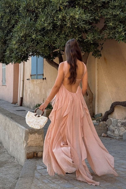 girlhomeshops-Beach vacation dress, wedding guest dress, party dress, casual dress, comfortable dress, fashionable outfitgh5857