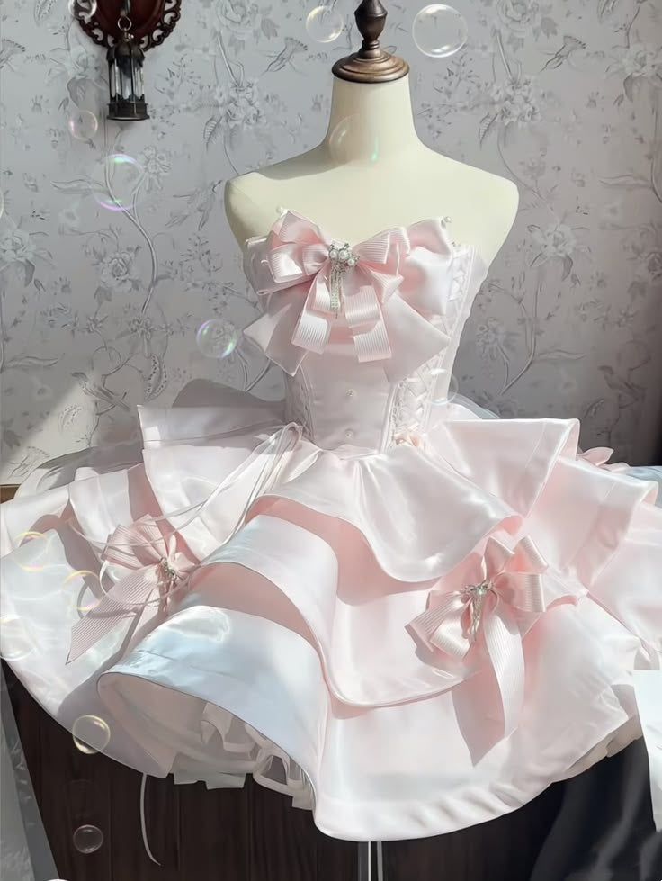 New Arrival Homecoming Dress Light Pink Strapless Tiered Cocktail Dress Short Birthday Dress    P4923