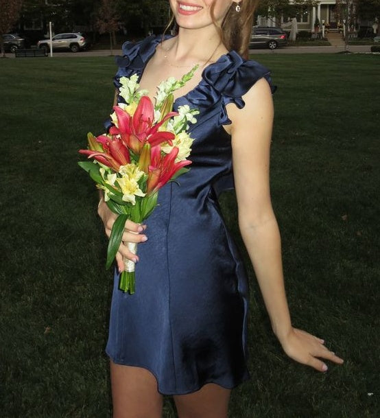 Stunning Homecoming Dress V-neck Stain Cocktail Dress Short Birthday Party Dress    P4936
