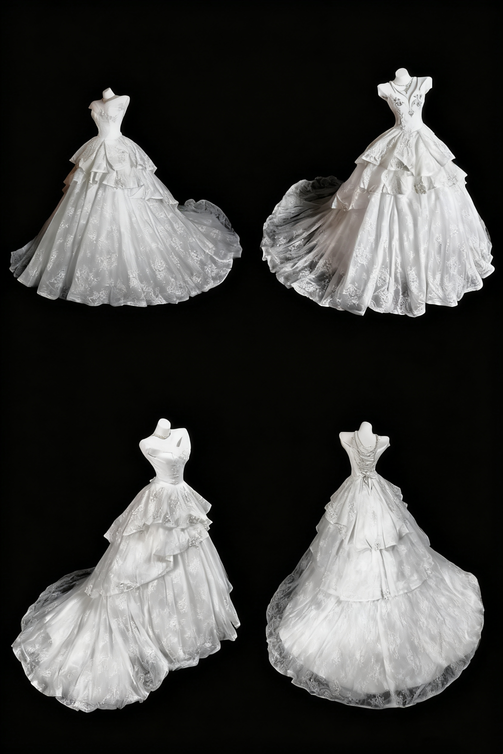 girlhomeshops-White, Gorgeous, And Exquisite Lace Long Wedding Dress gh6281