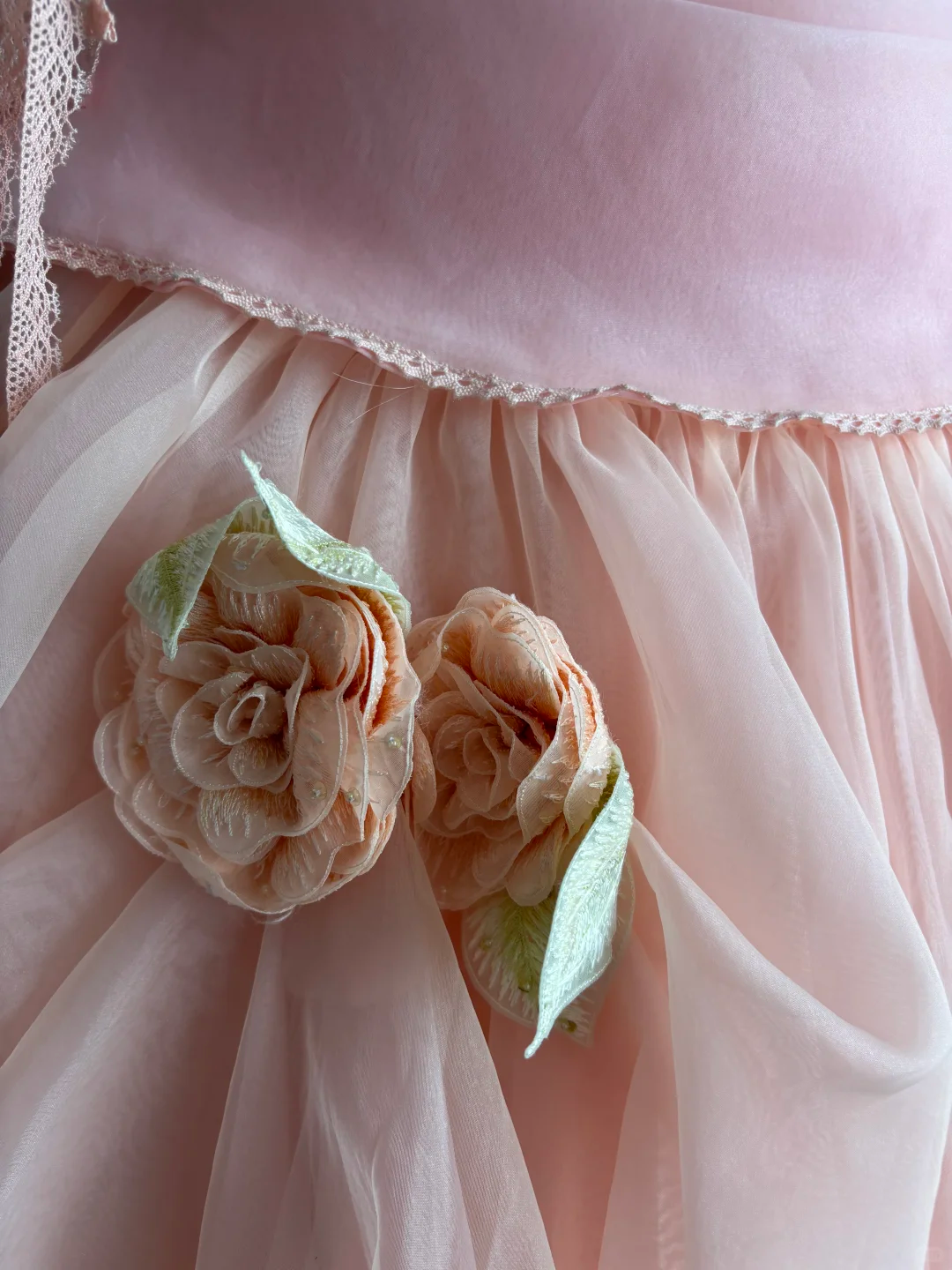 Light Pink Spaghetti Straps Waist-Cinched Voluminous Skirt Princess Prom Gown, Evening Gown & Bridal Wedding Gown gh7347