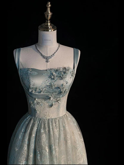 Beautiful A line Sage Green Long Tulle Prom Dress P1287