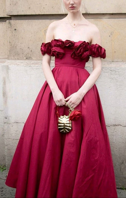 Pink Fashion Unique Rose Lace Neckline Long A-Line long Satin Prom Dress Evening Gown Party Dress gh3340