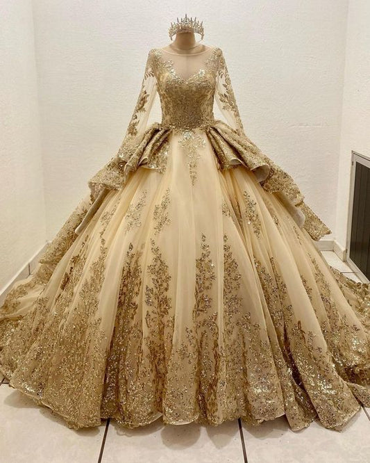 Gorgeous Beaded Embroidery Sweet 16 Quinceanera A-Line Floor-length Prom Dress Birthday Dress Evening Dress Ball Gown TP4539