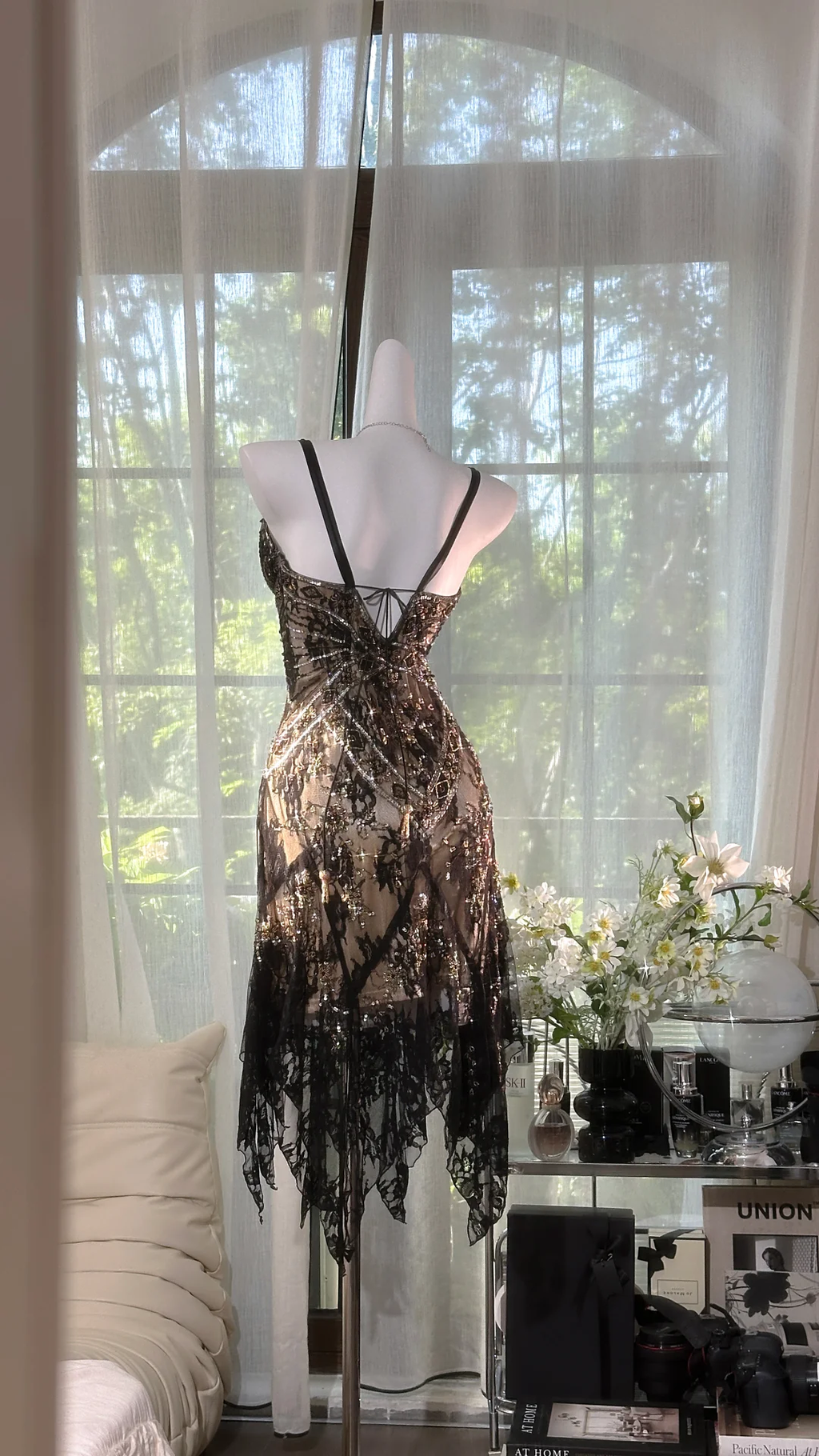 Elegant V-neck Applique Beaded Sequin Romantic Chiffon Evening Dress Prom Dresses TP4149