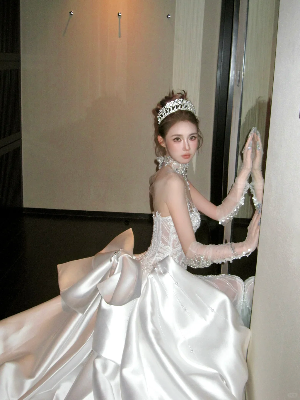 Elegant Glittering Beaded Sequined Applique Sweetheart Design Mermaid Wedding Dress TP4231
