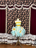 Vintage 3D Flowers Strapless A-Line Short Party Dresses Homecoming Dresses TP3913