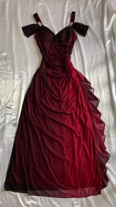 Vintage Shiny Beaded Chiffon Sheath Long Prom Dress Party Dress Evening Dress TP4399