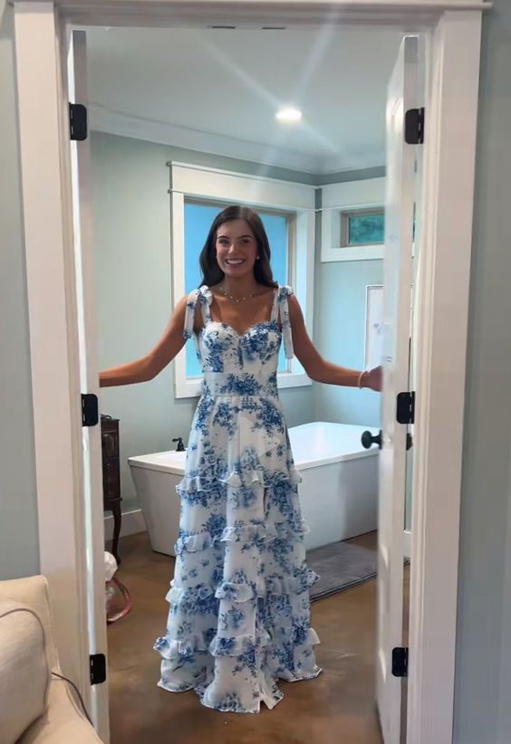 Elegant Evening Dress Chiffon Split Formal Dresses