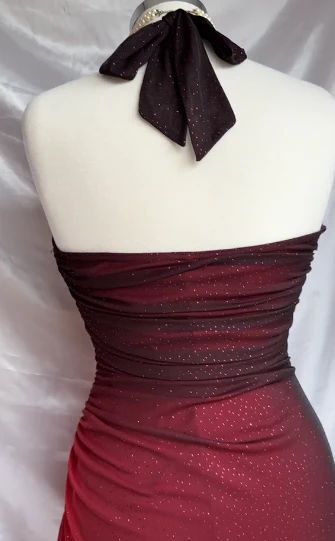 Gorgeous Shiny Beaded Sweetheart Halter-neck Long Sheath Prom Dress Party Dress Evening Dress TP4402