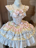 Cute Bow Decoration A-Line Tiered Design Party Dress Homecoming Dress TP4248