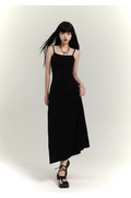 Simple Design Sense Fashion Solid Color Spaghetti Strap Dress TP2927