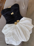 Simple Fashion Strapless Bow Design A-line Mini Party Dresses Homecoming Dresses, TP3839