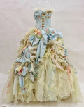 Glamorous Ruffled Strapless Floral 3D Bow Tulle Sweet 15 Quinceanera Ball Gown TP5498