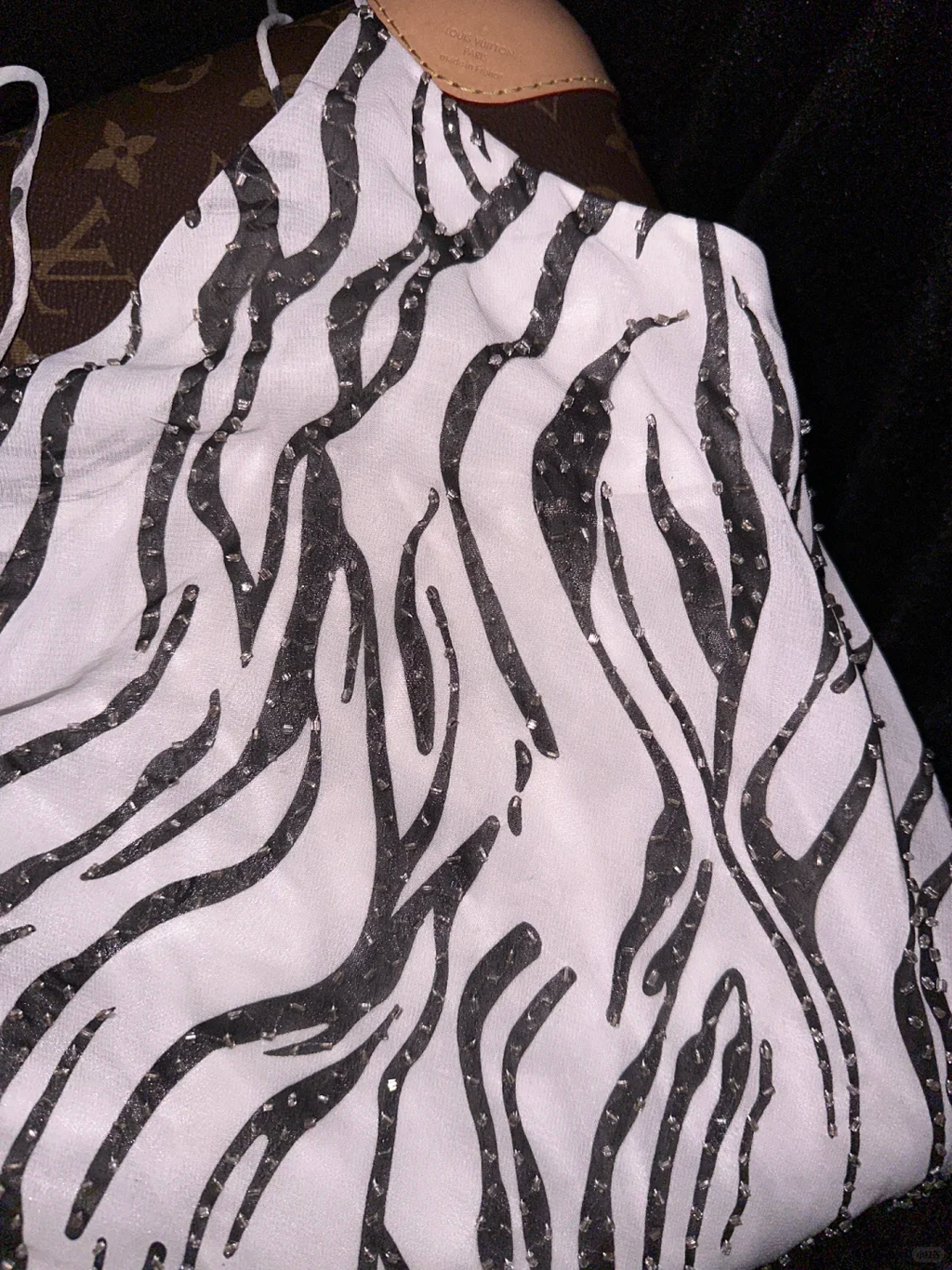 Vintage Black & White Marble Print Spaghetti Strap Mermaid Evening Gown TP5379