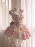 Vintage Pink 3D Flower Design A-line Sleeveless Homecoming Dress TP3405