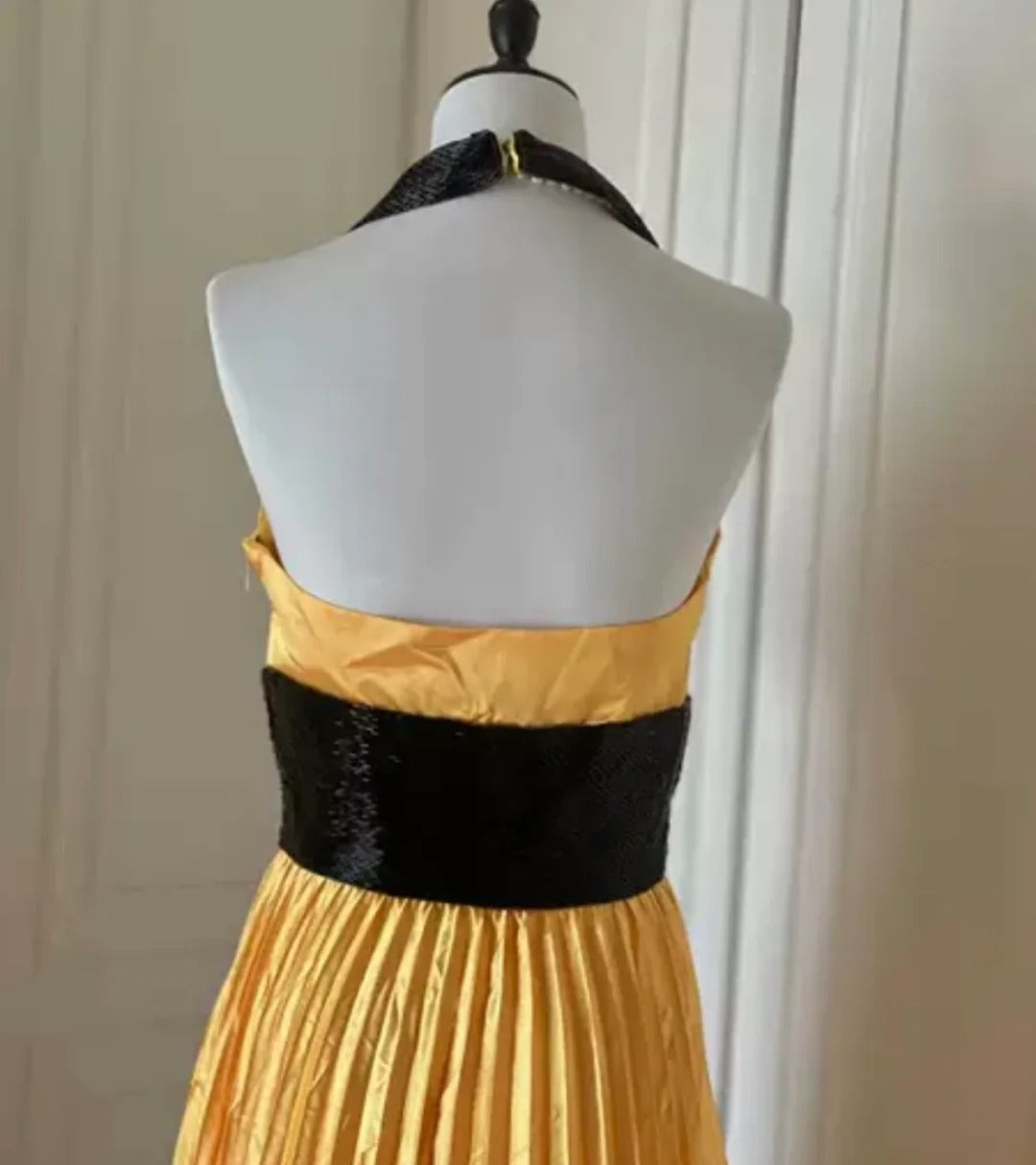 Yellow Exquisite Beading Long Satin Fashion Ball Gown Evening Gown Party Dress Prom Dress gh4267