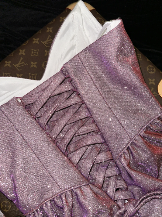 Purple Elegant Shiny Long Sequined Ball Gown Evening Dress  gh4386