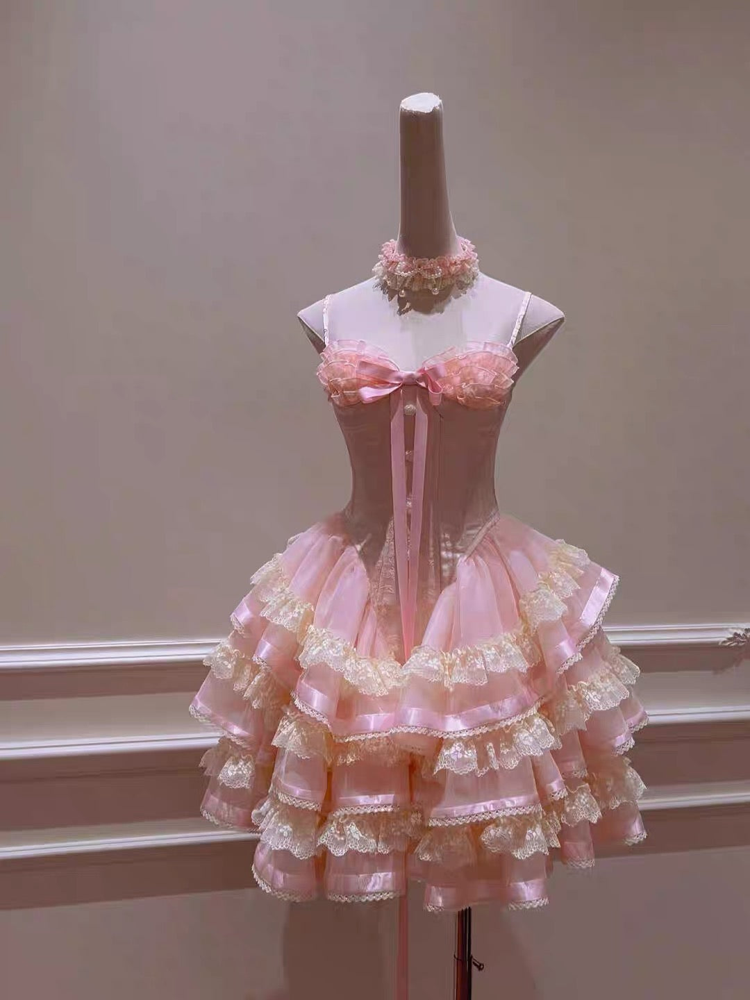 Princess Heart-shaped Collar Bow Herringbone Lace Edge Fluffy 17th Birthday Homecoming Dress P3781