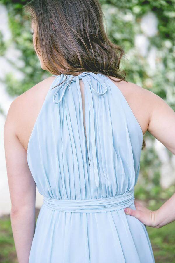 A-Line Empire Sleeveless Chiffon Bridesmaid Dress With High Slit