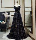 Sparkly Long A-line Corset Evening Prom Dresses Party Dresses
