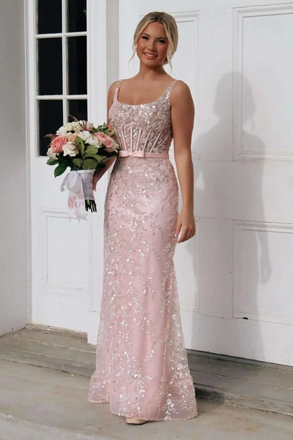 Bateau Sleeveless Open Back Fully Lace Mermaid Party Prom Dress