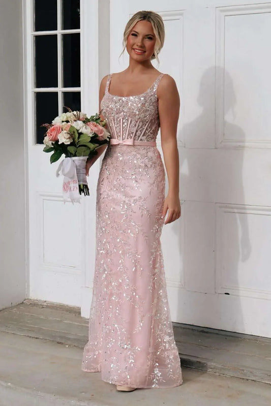 Bateau Sleeveless Open Back Fully Lace Mermaid Party Prom Dress