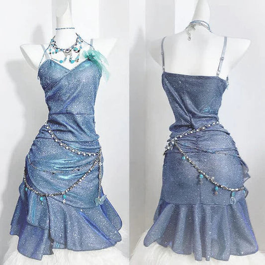 Vintage Shiny Beaded Homecoming Dress Spaghetti Strap Sheath Party Dress Short Cocktail Dress TP4663