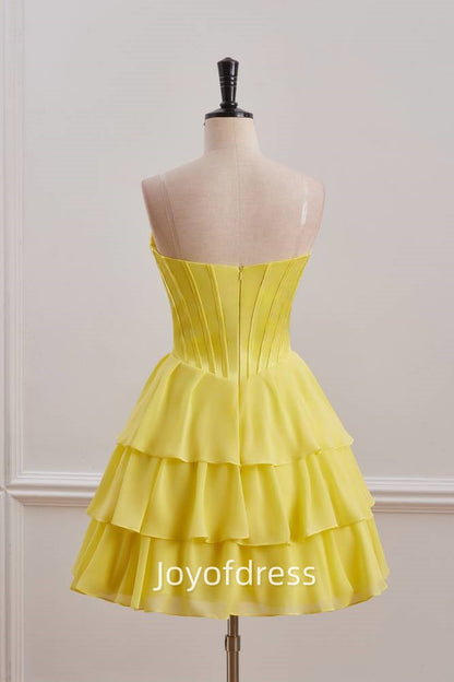 Chic Sweetheart Sleeveless Empire Ruffle A-Line Homecoming Dress