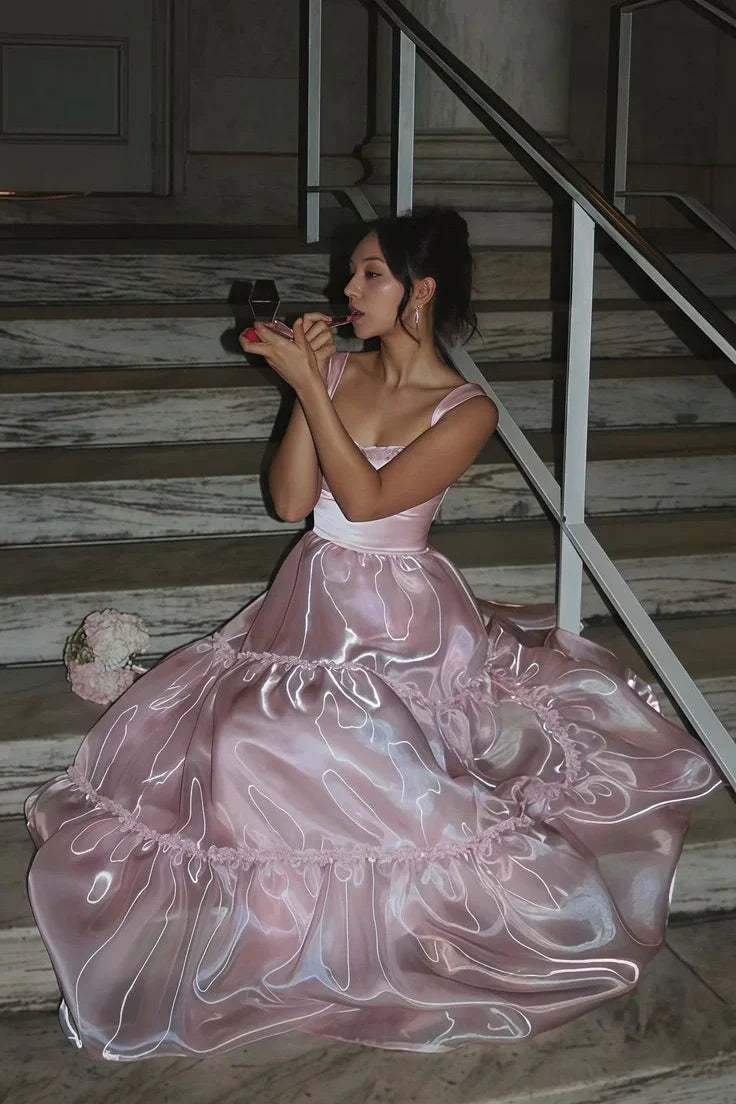 Cute Bateau Sleeveless A-Line Empire Party Prom Dress