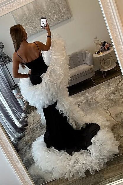 Elegant V-Neck Sleeveless Velvet Party Prom Dress With Ruffle