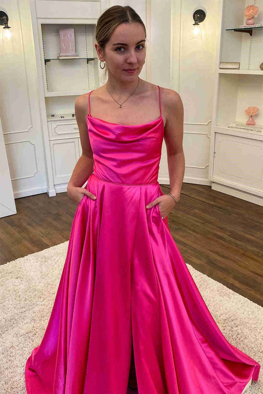 Classy Strapless Green Prom Dresses Satin Leg Slit Formal Dress