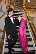 Gorgeous Mermaid Spaghetti Straps Sequin Long Prom Dress,Evening Dress GG1001