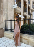 Beautiful Mermaid Sweetheart Floral Chiffon Slit Long Prom Dress,Evening Dress GG1069