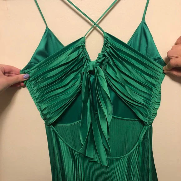Graceful A Line Spaghetti Straps Chiffon Pleats Long Prom Dress,Evening Dress GG1140