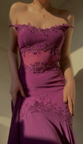 Graceful Mermaid Spaghetti Straps Chiffon Sequin Applique Long Prom Dress,Evening Dress GG1177