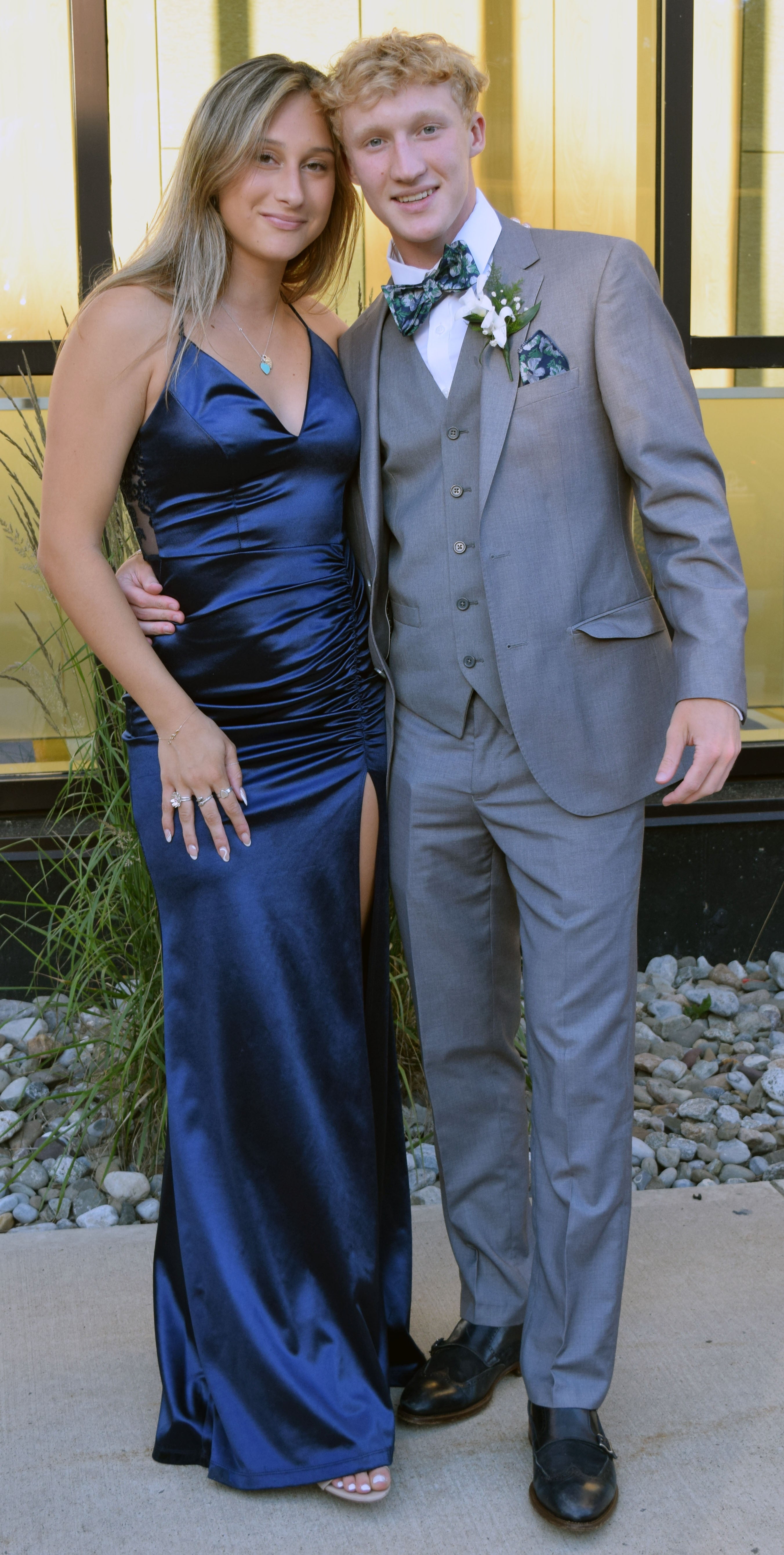 Elegant Mermaid Halter Straps Dark Blue Satin Slit Pleated Long Prom Dress,Evening Dress GG1604