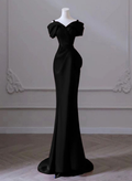 Chic Mermaid Sweetheart Off The Shoulder Satin  Long Prom Dress, Evening Dress GG175