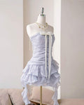 Pretty A Line Strapless Lavender Chiffon Pleated Short Prom Dress,Homecoming Dress,Evening Dress GG1809