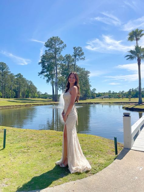 Pretty Mermaid Spaghetti Straps Light Ivory Tulle Applique Slit Long Prom Dress,Evening Dress GG1867
