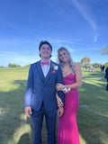 Sexy Mermaid Spaghetti Straps Satin Beaded Long Prom Dress,Evening Dress GG1888